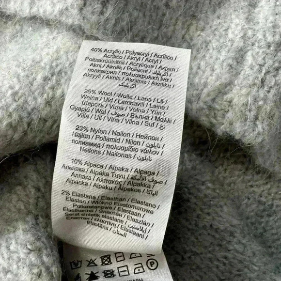 Selected Femme grey Alpaca Wool Crewneck Sweater xSmall - Picture 8 of 10